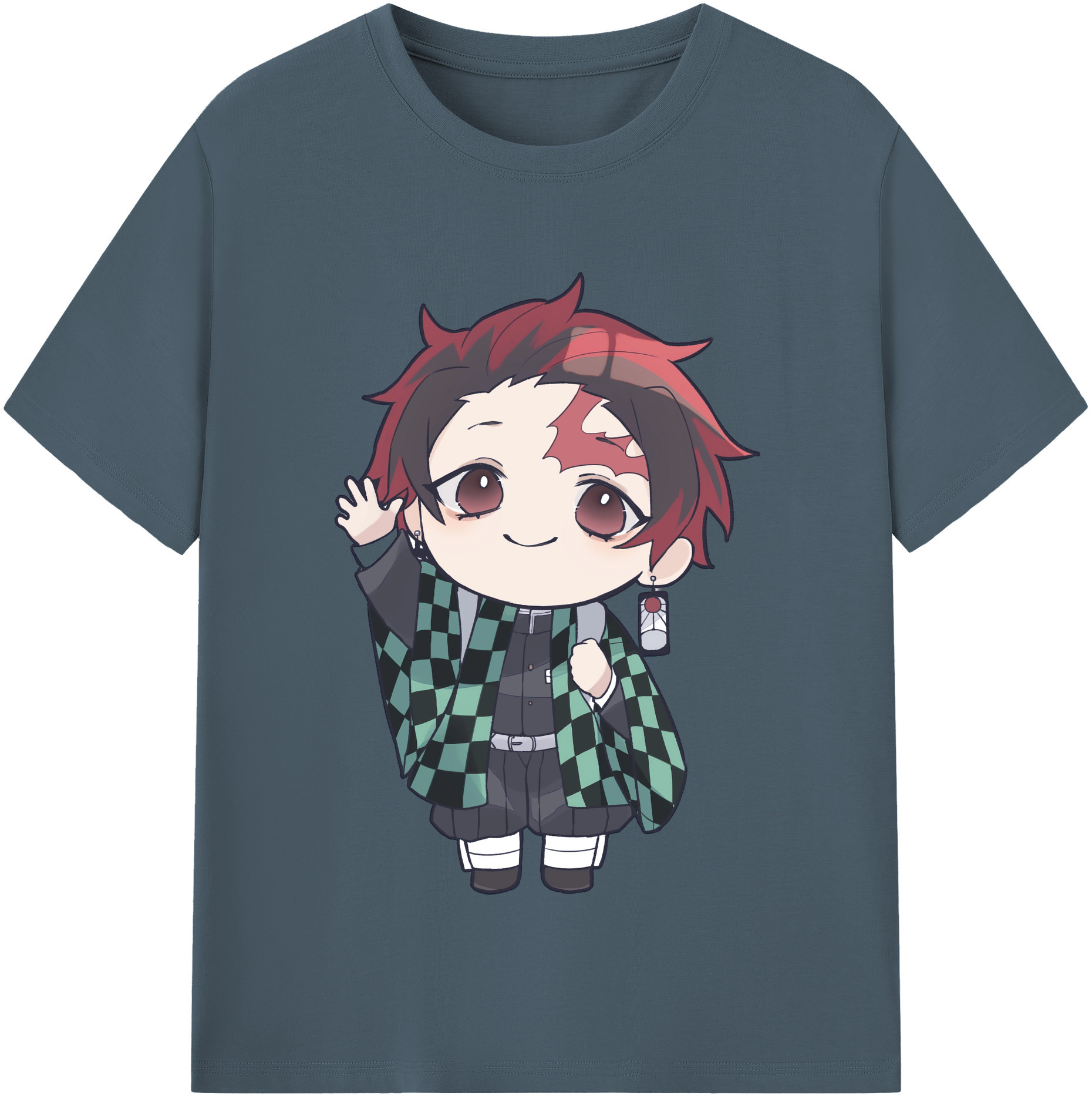 （画像用） 鬼滅の刃 竈門 炭治郎／かまど たんじろう Kamado Tanjirou 綿100％半袖Tシャツ（フロントプリント）